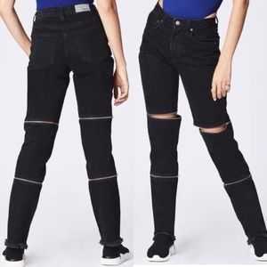 Carmar LF black zipper jeans